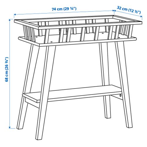 IKEA - LANTLIV, çiçeklik, beyaz, 68 cm