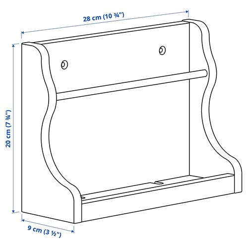 IKEA - LEVLA, duvar askısı, koyu kahve, 28x9x21 cm
