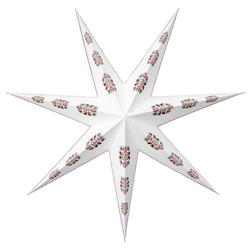 IKEA - STRALA, lamp shade, white/multicolour