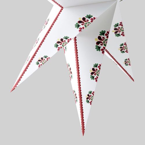 IKEA - STRALA, lamp shade, white/multicolour