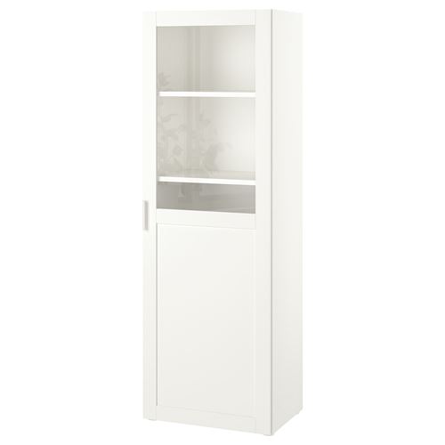 IKEA - PLATSA/VARD, glass-door cabinet, white, 60x42x181 cm