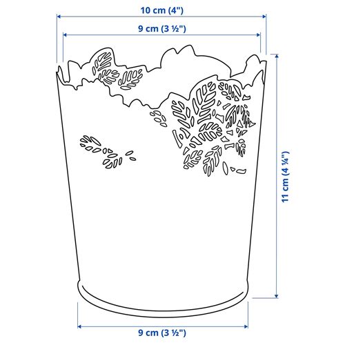 IKEA - SAMVERKA, çelik saksı, beyaz, 9 cm