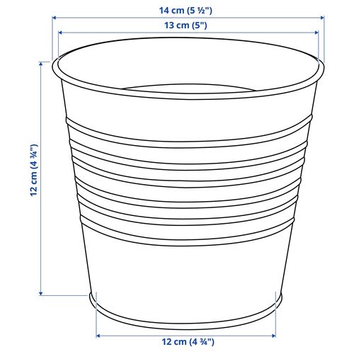 IKEA - SOCKER, çelik saksı, galvanizli, 12 cm