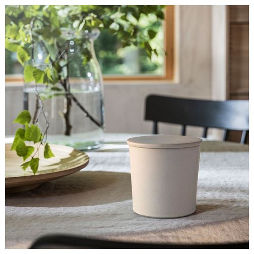 IKEA - ADLAD, scented candle in pot, white, 60 hr