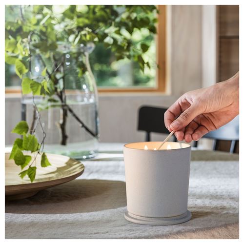 IKEA - ADLAD, scented candle in pot, white, 60 hr