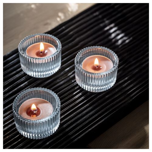 IKEA - ENSTAKA, scented tealight, grey, 3.5 hr