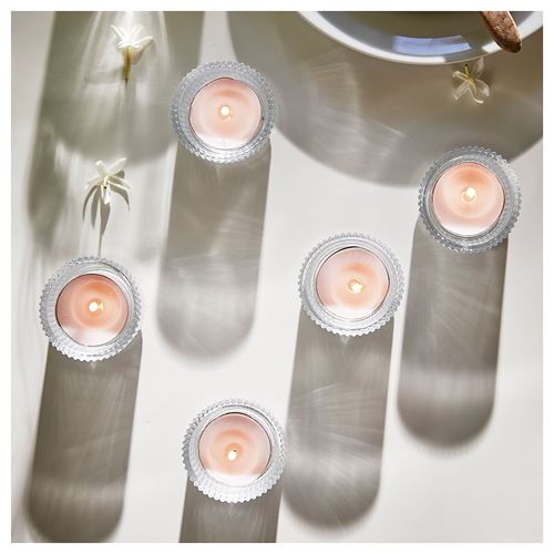 IKEA - LUGNARE, scented tealight, pink, 3.5 hr