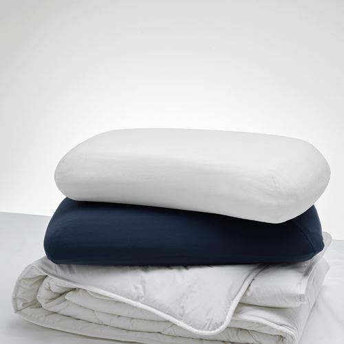 IKEA - TÖCKENFLY, pillowcase for ergonomic pillow, white, 29x43 cm