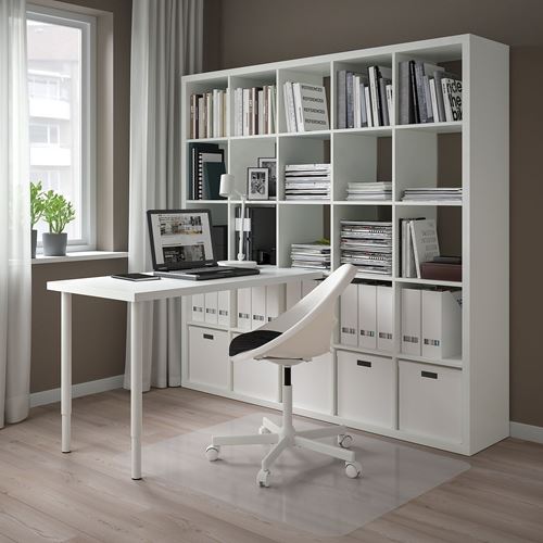 IKEA - LAGKAPTEN/KALLAX, desk with bookshelf, white