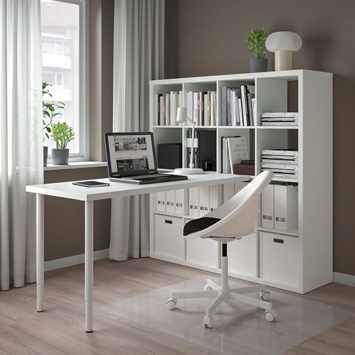 IKEA - LAGKAPTEN/KALLAX, desk with bookshelf, white