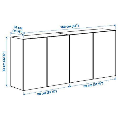 IKEA - IVAR, kapaklı dolap, çam, 160x30x83 cm