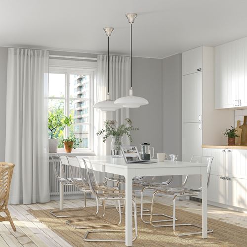 IKEA - EKEDALEN/TOBIAS, yemek masası takımı, beyaz, 6 sandalyeli