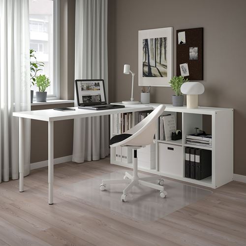 IKEA - LAGKAPTEN/KALLAX, desk with bookshelf, white