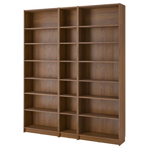 IKEA - BILLY, bookcase, brown walnut effect, 200x28x237 cm