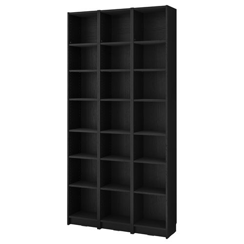 IKEA - BILLY, bookcase, Black oak effect, 120x28x237 cm