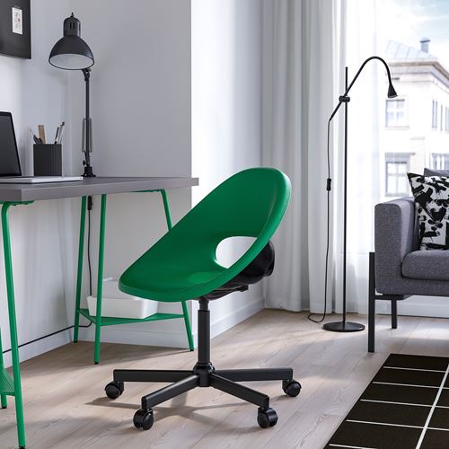 IKEA - ELDBERGET/MALSKAR, office chair, green/black