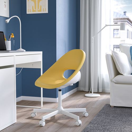 IKEA - ELDBERGET/MALSKAR, office chair, yellow-white