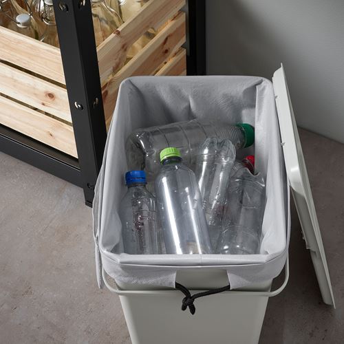 IKEA - AJÖSS, waste sorting bag, light grey, 56x43 cm/22 l