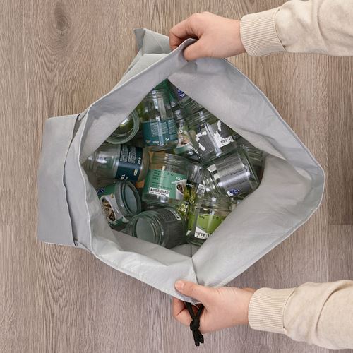 IKEA - AJÖSS, waste sorting bag, light grey, 56x43 cm/22 l