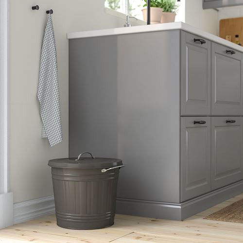 IKEA - KNODD, waste bin, grey, 16 l