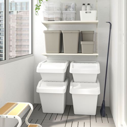 IKEA - SORTERA, waste sorting bin, white, 60 l