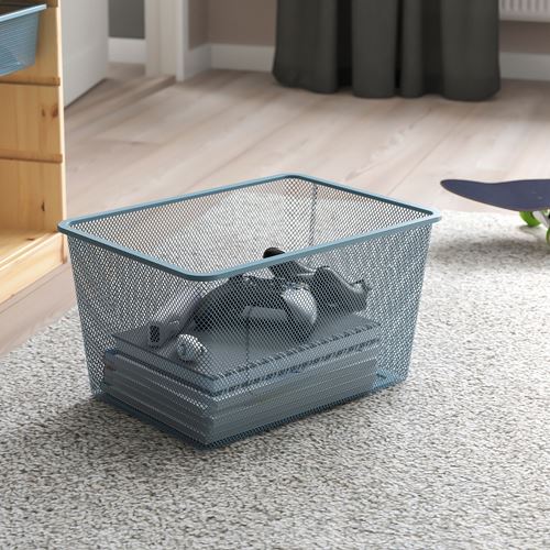 IKEA - TROFAST, storage-unit, pine/grey-blue, 93x44x52 cm