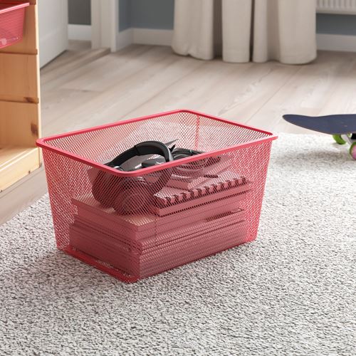 IKEA - TROFAST, storage-unit, pine-light red, 93x44x52 cm