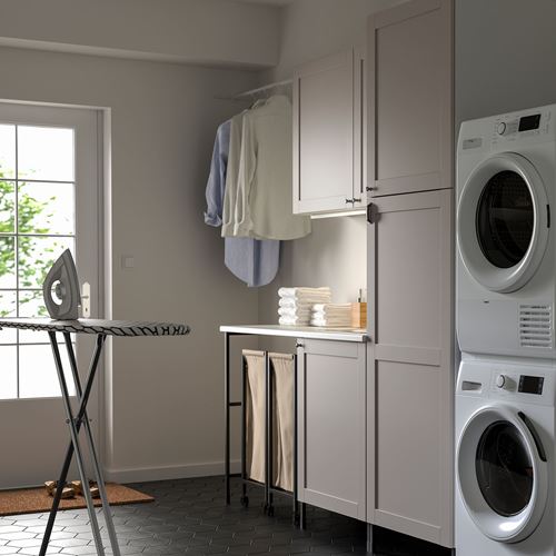 IKEA - ENHET, cabinet combination for laundry room and bathroom, anthracite-gray, 190x63.5x222.5 cm