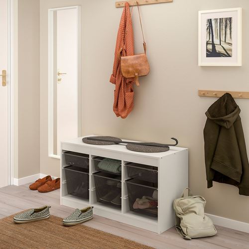 IKEA - TROFAST, storage-unit, white/grey, 99x44x56 cm