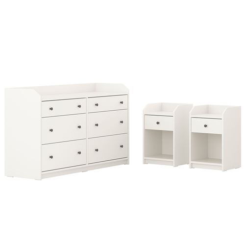 IKEA - HAUGA, bedroom furniture combination, white