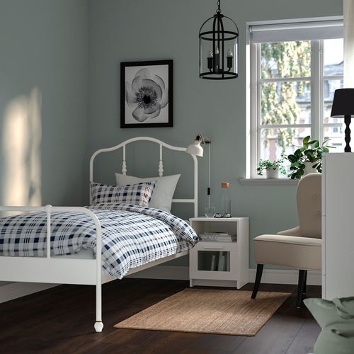 IKEA - SAGSTUA/LÖNSET, single bed, white, 90x200 cm