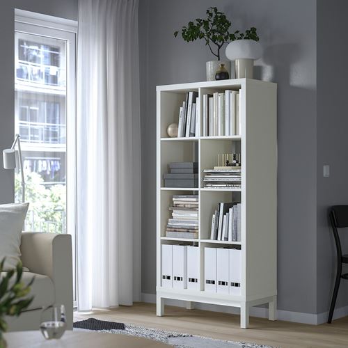 IKEA - KALLAX, Open Shelving Unit, white/white, 77x164 cm