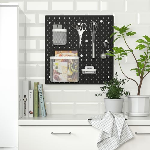 IKEA - SKADIS, pegboard, black, 56x56 cm