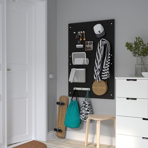 IKEA - SKADIS, pegboard, black, 76x56 cm