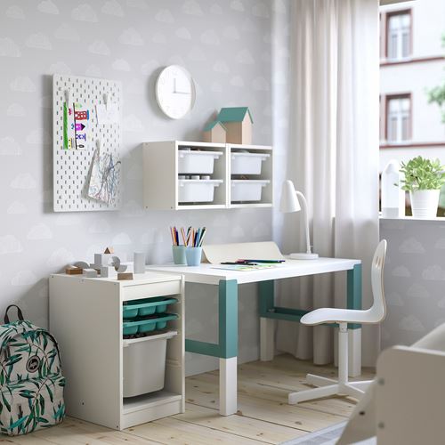 IKEA - TROFAST, storage-unit, white/turquoise, 34x44x55 cm