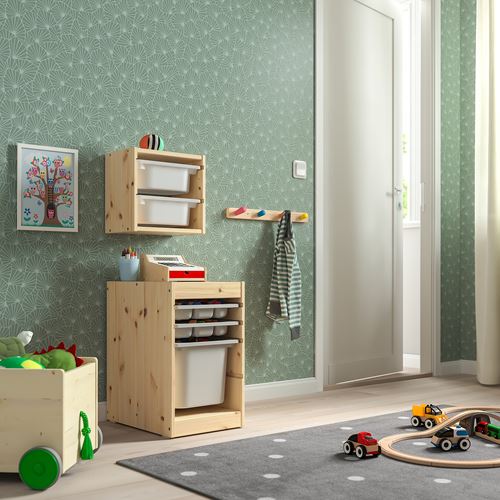 IKEA - TROFAST, storage-unit, pine/gray, 32x44x52 cm