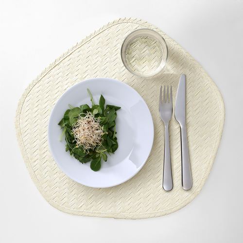 IKEA - PADDFISK, place mat, palm leaf handmade, 37x35 cm