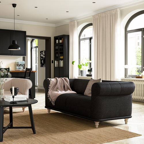 IKEA - VISKAFORS, 2-seat sofa, lejde anthracite