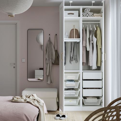 IKEA - PAX/GRIMO, PAX wardrobe, white, 100x60x236 cm
