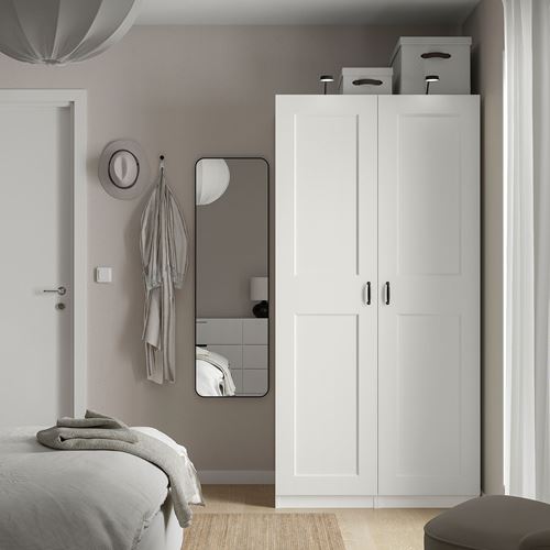 IKEA - PAX/GRIMO, PAX wardrobe, white, 100x60x201 cm