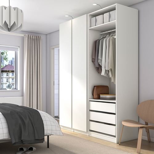 IKEA - PAX/VIKANES, PAX gardırop, beyaz, 175x60x236 cm