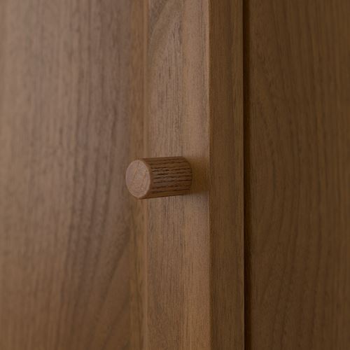 IKEA - OXBERG, bookcase door, brown walnut effect, 40x97 cm