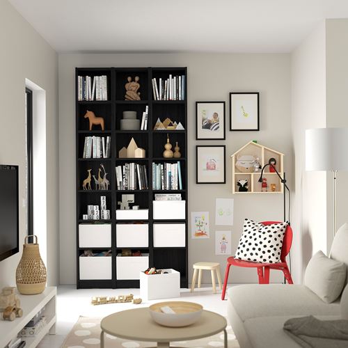 IKEA - BILLY, bookcase, Black oak effect, 120x28x237 cm