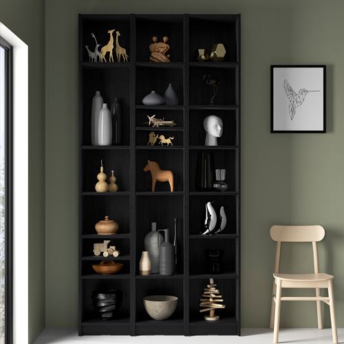 IKEA - BILLY, bookcase, Black oak effect, 120x28x237 cm