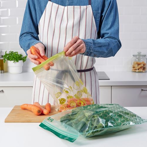 IKEA - ISTAD, resealable bag, green, 6 l and 4,5 l