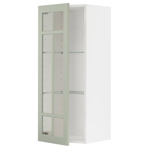IKEA - METOD, mutfak duvar dolabı, STENSUND açık yeşil, 40x100 cm