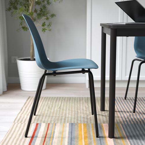 IKEA - LIDAS/SEFAST, chair, blue/black