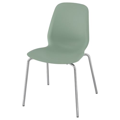 IKEA - LIDAS/SEFAST, chair, green/chrome-plated