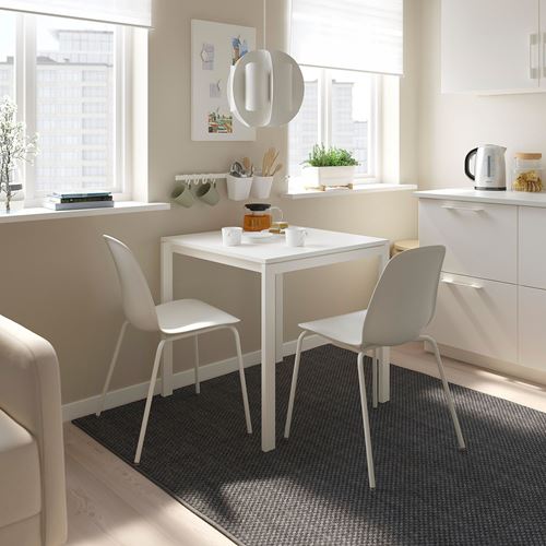 IKEA - MELLTORP/LIDAS, kitchen table set, white, 2 chairs