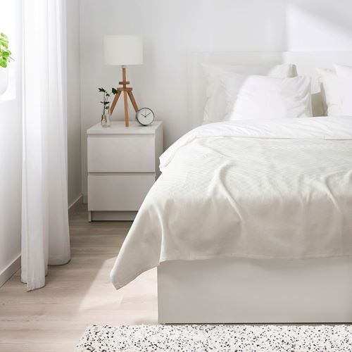 STENFRÖMAL, bedspread/blanket, white, 230x250 cm